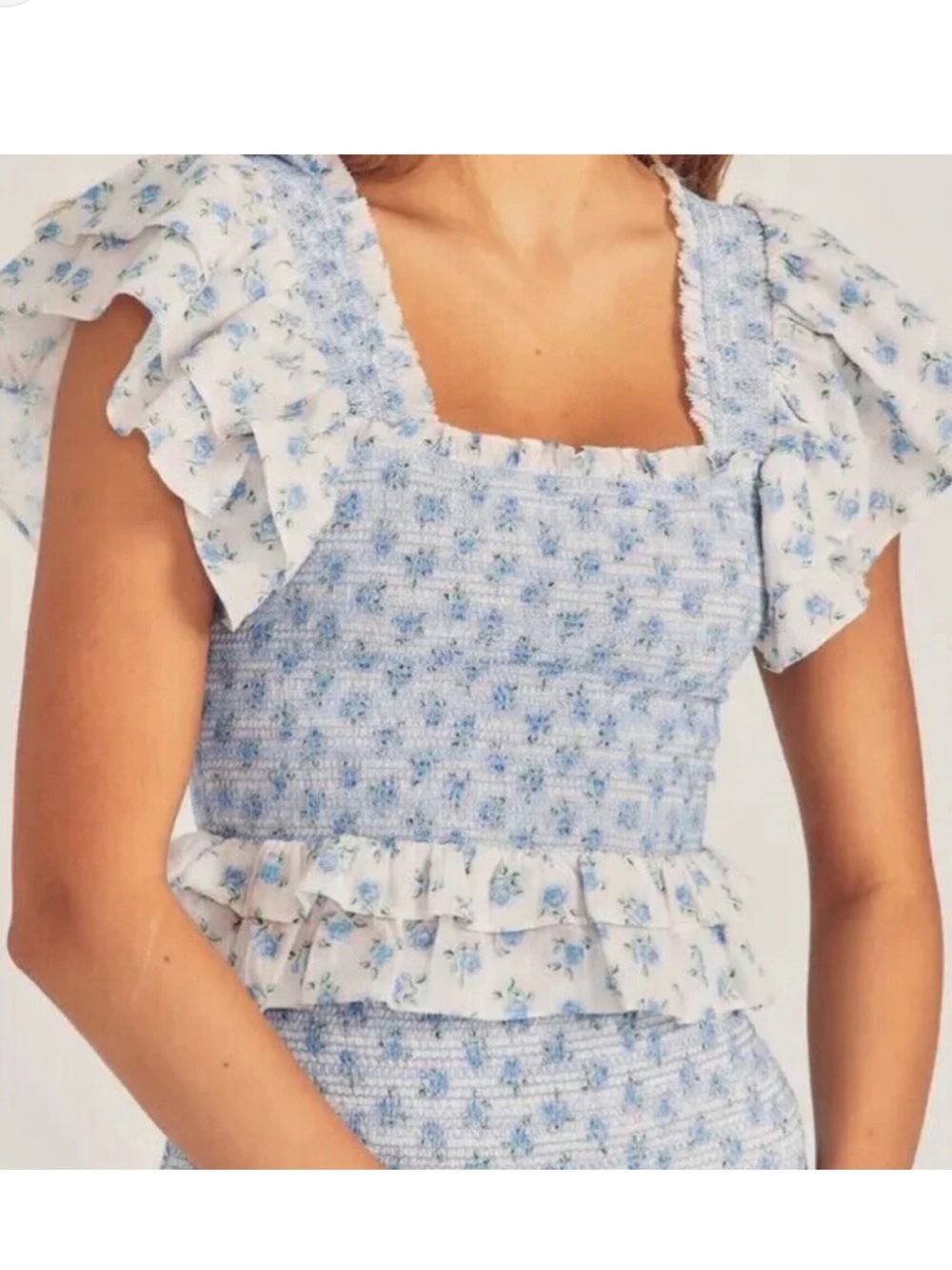 LoveShackFancy Wrennly Crop Top Small Like New